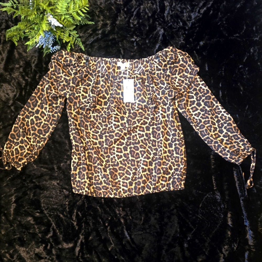 Michael Kors leopard print blouse